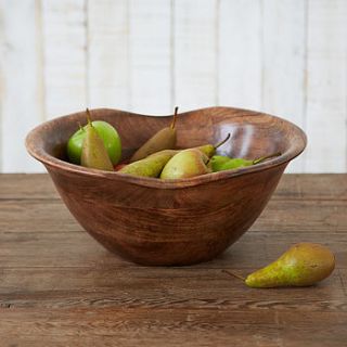 natural wooden fruit bowl by paper high