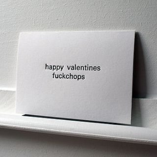 happy valentines fuckchops greetings card by do you punctuate?