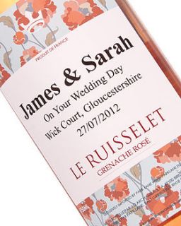 personalised rosé wine by park lane champagne