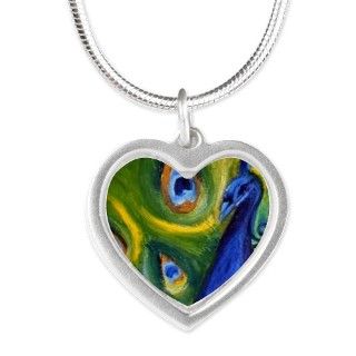 Peacock Silver Heart Necklace by ADMIN_CP113537908