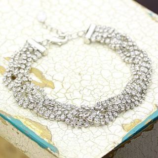 vintage diamante multi layer bracelet by lisa angel