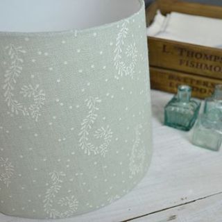 handmade shalini linen tapered drum lampshade by lolly & boo lampshades