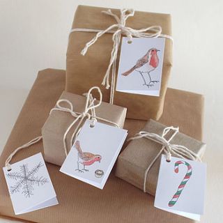 robin gift tags by mellor ware