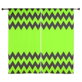 Zig Zag Chevron Chartreuse Curtains by chevrongifts