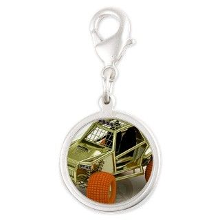 Mini Atv Buggy Golden Color Silver Round Charm by Admin_CP70839509