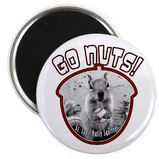RALLY SQUIRREL Go Nuts St Louis Magnet by MarshEnterprises
