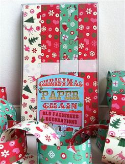 retro 50's christmas paper chain kit by the little picture company