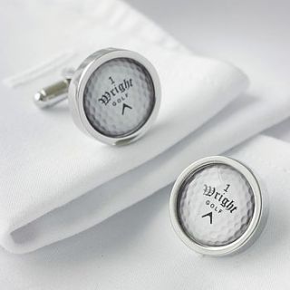 personalised golf ball cufflinks by me and my sport