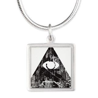 All Seeing Eye Silver Square Necklace by AwesomeGiftIdeas
