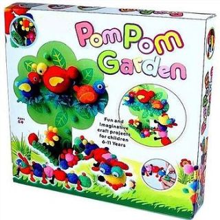 make a pom pom nature garden craft kit by sleepyheads
