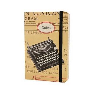 pocket notebook vintage typewriter by lytton and lily vintage home & garden