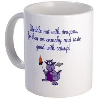 Meddle not (purple dragon) Mug by nowherebound