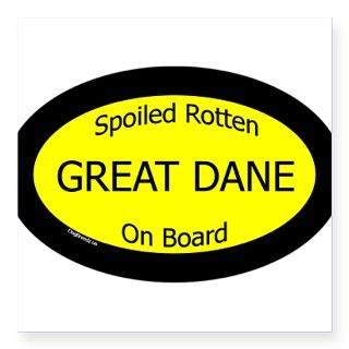 Spoiled Great Dane On Board Oval Sticker by Admin_CP699286