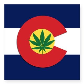 Colorado State Pot Flag Sticker by KeepWeedFree