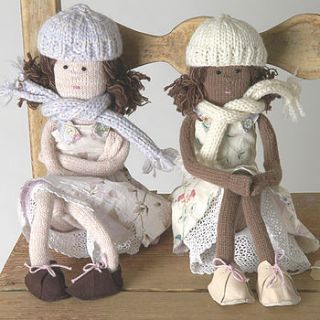 hand knitted rag dolly by laura long