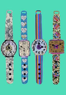 watches greeting card by sarra kate