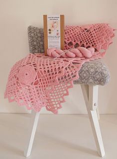luxury lace crochet baby blanket kit by warm pixie