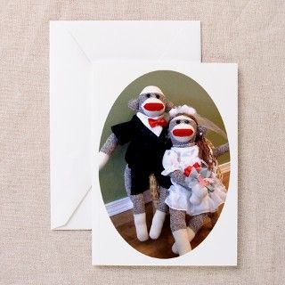 Sock Monkey Wedding Greeting Cards (Pk of 10) by ErnieSockMonkey