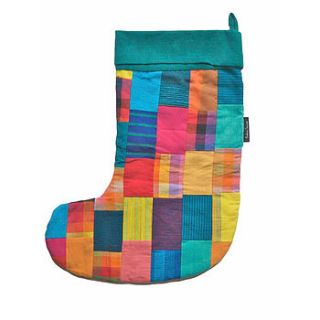 patchwork christmas stocking by little yellow birds