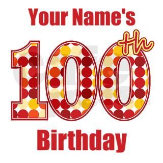 Happy 100th Birthday   Personalized Greeting Card by MightyBaby