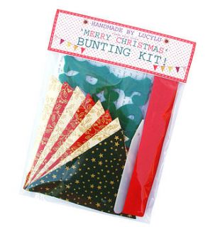 'merry christmas' bunting kit by handmade by lucylu