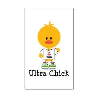 Ultra Chick Peace Love 100 Decal by chrissyhstudios