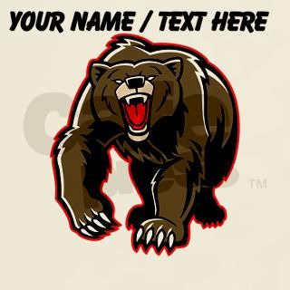 Custom Grizzly Bear Mascot T Shirt by CustomMascotsandAnimals