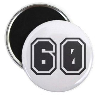 Number 60 Magnet by keepsake_arts