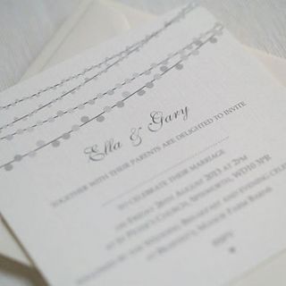 string lights design wedding invitations by beautiful day