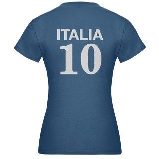 Italia Forza Azzurri 2 side print T Shirt by italian_designs