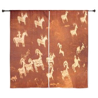 Atlatl Rock Petroglyphs 60" Curtains by aaanativearts