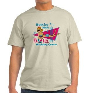 Beachy Keen 50th Birthday T Shirt by pinkinkart