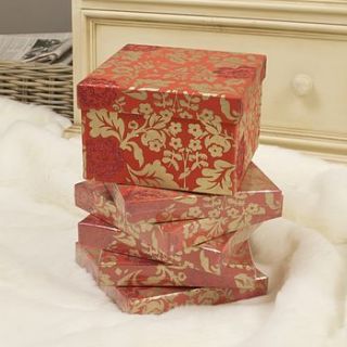 set of six belle rouge small gift boxes by dibor