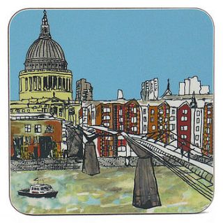 'millennium bridge' london coaster by emmeline simpson