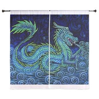 Chinese Dragon 60 Curtains by psychedeliczen