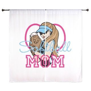 Softball Mom 60 Curtains by FamilyEmporium