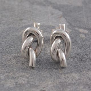 nautical sterling silver large stud earrings by otis jaxon silver and gold jewellery