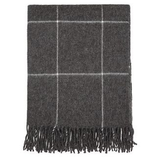 plain check alpaca throw by dreamwool blanket co.