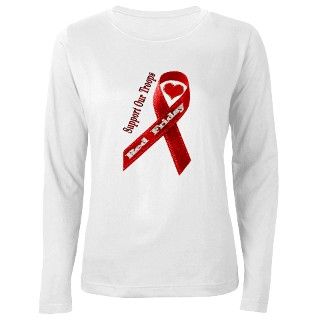 Red Friday Support Troops Womens Long Sleeve Tee by quatrosales