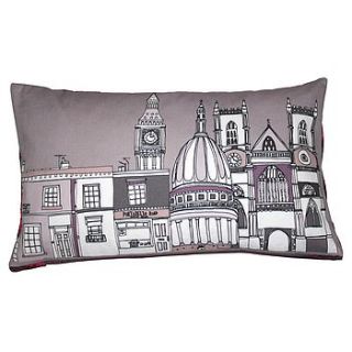 london buildings cushion by helena carrington illustration