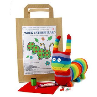 sock caterpillar craft kit by sock creatures