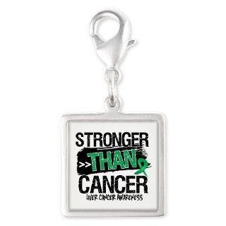 Stronger Than Liver Cancer Silver Square Charm by hopeanddreams