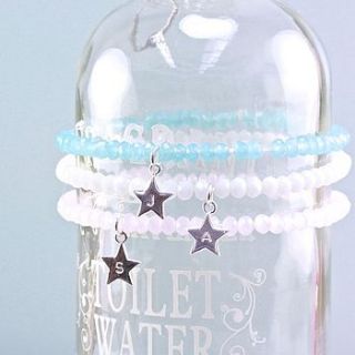 mini gem and star bracelet by lisa angel