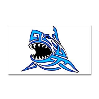 Blue Tribal Shark Decal by DeviantExpressions