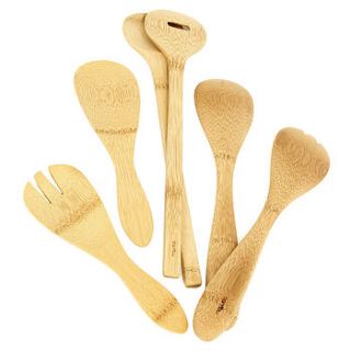 organic bamboo salad servers by green tulip ethical living