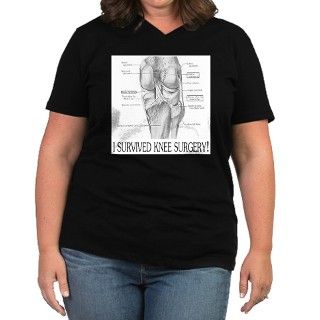 I Survived Knee Surgery Womens Plus Size V Neck by kneetees11