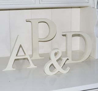personalised wooden wedding letters by andrea fay's