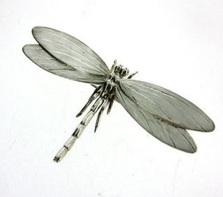 sterling silver dragonfly brooch by will bishop jewellery design