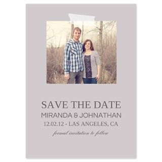 Elegant Gray Photo Save The Date Announcements by designsbyallyson