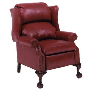 Distinction Leather Ball in Claw Leather Wing Recliner